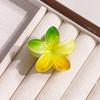 Pequeño Clip Transfronterizo de Plumeria de 4 cm con Color Degradado Horquilla Color Caramelo Arcoíris Horquilla para el Cabello Flequillo Lateral para Mujer