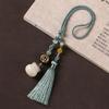 Bolsa da Sorte Pequena Esculpida em Raiz de Bodhi de Jade Branco Original Exquisite Arte Antiga Interior do Carro Retrovisor Pingente Auspicioso Nafu