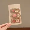 Nuevo Conjunto de Tres Piezas de Pinzas para el Cabello de Bebé para Niñas, Pinzas Bb para Flequillo, Accesorios para el Cabello, Lindos Pasadores de Color Café para Niños
