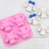 Bi 4 Lian Yugui Cão Molde de Silicone para Bolo Molde para Biscoito Artesanal Molde de Chocolate DIY Molde Decorativo