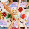 Transfronterizo Nuevo Grupo Femenino Cazador de Kpop Suministros para Fiesta de Cumpleaños Juego de Vajilla Platos de Papel para Fiesta Infantil Decoración con Globos