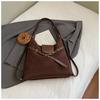 Mochila Feminina de Cor Color-Blocking de Grande Capacidade para Moda de Nicho 2026 Nova Bolsa de Ombro Casual Bolsa Retro para Passeio e Trajeto