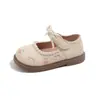 Sapatos de Princesa para Meninas Fashion 2026 Outono Novo Estilo Sapatos Pequenos de Couro com Laço para Crianças Bebês Sapatilhas de Cano Baixo Atacado