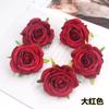 Rosa de simulación de flores falsas de alta gama de estilo europeo retro, flores decorativas para escenario de boda, guía de camino
