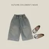 Pantalones vaqueros de pierna ancha de color claro para bebés y niños pequeños para primavera y otoño, pantalones rectos holgados para los más pequeños, cómodos pantalones tipo zanahoria para salidas de bebé