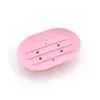 Porta-sabonete de silicone com escorredor transfronteiriço, caixa de sabonete de silicone antiderrapante e resistente à água para banheiro e cozinha, suporte de sabonete sem furos