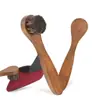 Cepillo de herradura transfronterizo, venta al por mayor, cepillo de arce, zapatos de cuero de caballo, mango de crin, cepillo de limpieza suave de cuero, largo marrón, dongguan