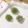 Atmosfera de Campo Verde Estilo Floresta de Início de Primavera Acessórios de Flores para Sapatos Anéis Presilhas Laterais Brincos de Hortênsia com Contas de Cristal DIY