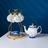 Juego de Té para el Té de la Tarde Estilo Europeo Lujo Ligero Juego de Tazas de Café de Porcelana de Hueso de Gama Alta Exquisito Lujo de Gama Alta Estilo Británico Venta al por Mayor