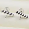 Pendientes de Perla de Plata s925 Accesorios Pendientes de Plata 925 Accesorios Vacíos Versátil Equilibrio Pendientes de Madera Palo Personalizado