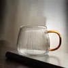 Copo de Vidro com Alça, Copo de Grande Capacidade, Copo de Água Requintado, Alto Borossilicato, Aquecível, Seguro para Micro-ondas, Resistente a Altas Temperaturas