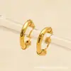 Pendientes de Nube Transfronterizos Europeos y Americanos Acero Inoxidable Chapado en Oro de 18K Diseño Personalizado de Nicho Pendientes Retro de Alta Gama Venta al por Mayor