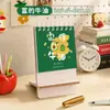 Calendario de Escritorio Mini 2027, Soporte de Madera para Teléfono, Calendario Mensual, Adorno de Escritorio, Año del Cordero, Planificador de Registro Diario, Regalo