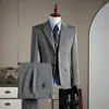 Trajes para Hombres de Negocios, Trajes Casuales Profesionales de Corte Delgado Estilo Italiano para Entrevistas, Ropa Formal para Bodas para el Novio y los Padrinos