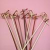 Palillos Decorativos de Flores, Palillos de Bambú para Flores de Discoteca, Palillos Creativos para Frutas, Palillos Anudados, Palillos Desechables Creativos de Bambú para Frutas, Ecológicos