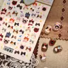 2025 Inverno Quente Desenho Animado Gatinho Adesivos para Unhas Adesivo Impermeável Festa do Gato Adesivos Decorativos para Unhas Impermeáveis
