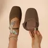 Comercio Electrónico Transfronterizo Tallas Grandes Novedades Primavera 2026 Mocasines Planos de Punta Cuadrada Europeos y Americanos Zapatos para Mujer Mocasines Mocasines de Suela Suave