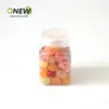 Botella Cuadrada Forma de Dulce Arcoíris Transparente 60ml Botella de Plástico Bebida de Jugo Botella Sellada Recipiente de Embalaje de PET de Grado Alimenticio