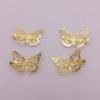Ferro Liga Ouro Vazio Borboleta Grampo de Cabelo Lateral Acessório de Cabelo Clipe Esquerdo e Direito Ornamento de Cabelo para Coque Estilo Palaciano