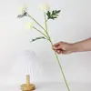 Flores Artificiais Crisântemo de 3 Cabeças Crisântemo de Tênis de Mesa Decoração para Sala de Estar Sala de Jantar Bar Adereços de Fotografia Arranjo de Cena Arranjo de Flores de Chão