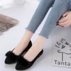 Otoño 2021 versión coreana de zapatos de una sola capa de caña baja para mujer zapatos puntiagudos peludos comercio exterior tacón bajo plano tacón bajo diario Zapatos Bean para mujer en stock