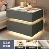 Mesita de Noche Inteligente Colgante para Dormitorio del Hogar, Gabinete de Noche de Madera Maciza, Gabinete de Almacenamiento Simple Multifuncional Minimalista Moderno de Lujo Ligero