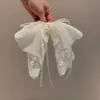 Presilha de Cabelo Tipo Pinça de Tubarão Bordada em Renda de Alto Padrão para Rabo de Cavalo, Novo Grampo de Cabelo com Cristal, Pinça de Tubarão para Parte de Trás da Cabeça de Luxo Leve