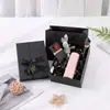 Venta al por mayor de cajas de regalo negras de alta gama con tapa y base, con un lazo decorativo, adecuadas para recuerdos y regalos; Cajas de regalo personalizadas disponibles