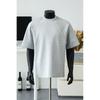 [EME] Camiseta de manga corta de algodón australiano de 280 g, tejido de rizo, costuras, antiarrugas, corte recto y ancho, camiseta de verano