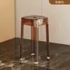 Taburete de Plástico Creativo Silla Engrosada para el Hogar Silla Transparente de Molino de Viento Taburete Redondo Simple Apilable Mesa y Silla de Comedor Acrílicas