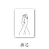 Amazon Blanco y Negro Línea Mujeres Pintura Colgante Lienzo con Núcleo Pintado con Aerosol Venta al por Mayor Nórdico Sala de Estar Sencilla Pintura Decorativa