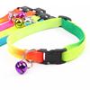 Collar de lazo para mascotas, 12 colores de tarjeta de lazo, tira reflectante, collar de campana, correa ajustable para gatos y perros, venta al por mayor
