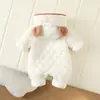 Roupas de bebê de uma peça, quentes, outono e inverno, roupas masculinas e femininas para bebês recém-nascidos, roupas externas, roupas de inverno de espessura média fora de moda