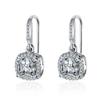 Aretes Largos Cuadrados de Zirconia Estilo Coreano para Mujer ins Elegantes Estilo Popular de Internet Borla Aretes de Diamantes Completos Joyería para la Oreja