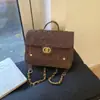 Mochila Nueva Estilo Universitario Otoño 2025 Hilo de Bordado de Diamantes Moda Retro Maletín Bolso de Hombro para Viajes