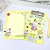 Novo Caderno de Notas Estilo Clipe do Desenho Pochacco com Páginas Coloridas, Bloco de Notas Portátil para Anotações e Mensagens