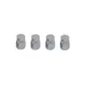 Tapas de Válvula de Neumático de Coche, Tapas Antipolvo para Coche, Tapas de Válvula de Coche Hexagonales con Patrón Vertical y Borde Plateado Luminosas, Listas para la Venta