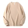 Sudadera de forro polar austriaco con cuello redondo para hombre de 400 g, jersey de cuello redondo para pareja de otoño e invierno, sudadera de forro polar negra holgada de manga larga
