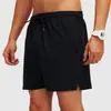 Pantalones Cortos Deportivos para Hombre, Pantalones Cortos Deportivos Casuales de Verano con Aberturas Laterales, Sueltos de Color Sólido con Cremallera de Tres Cuartos, Secado Rápido para Correr y Entrenamiento
