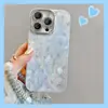 Patrón Floral Azul Adecuado para Funda de Teléfono iPhone 17 Pro, 16 Pro Max, Cubierta Protectora Apple 15, 14 Plus Cobertura Completa