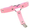 Anillo para Muslo con Cara de Gato Estilo Coreano Corazón de Durazno Anillo para Pierna Ajustable Hebilla Antideslizante Pinza para Calcetín Pinza para Ligero Anillo Elástico para Muslo