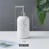 Botella Vacía de Cerámica para Loción Reenvasable con Dispensador Modelo para Hogar, Hotel, Habitación de Muestra Botella de Champú, Gel de Ducha, Gel Antibacterial para Manos, Acondicionador