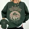 Moletom Transfronteiriço Tamanho Europeu Transfronteiriço Gola Redonda Com Pelúcia Interna Galáxia Monte Fuji Casual Masculino Solto Estampado Tamanho Europeu