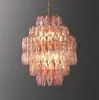 Candelabro de Cristal de Murano Francés, Iluminación de Lujo Minimalista Moderna de Diseñador para Sala de Estar, Comedor, Dormitorio y Uso de Artista