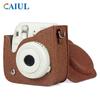Adecuado para Cámara Instantánea Mini8/8+/9/12/Cuky Funda Protectora Tejida Retro Literaria Bolso de PU Retro