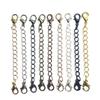 Cierre de Langosta Doble con Cadena de Extensión para Joyería, Personalizado de Fábrica, Accesorios DIY, Cadena Extendida de 18K para Collar
