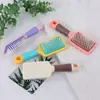 Peine de Tabla Grande Nuevo de Moda con Bolsa de Aire Peine Masajeador Peine de Plástico Peine Alisador de Cabello para Estudiantes Señoras Peine Alisador de Cabello Portátil Macaron