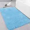 Alfombra engrosada para entrada de sala de estar y dormitorio, color liso, diseño simple, antideslizante, resistente a la suciedad, absorbente de agua, felpudo, alfombrilla para el suelo junto a la cama