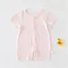 Mameluco de verano para bebé de manga corta, estilo delgado, ropa para niños, ropa para bebé Clase A