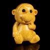 Madera de Sándalo DIY Tallado Dibujo Animado Monito Tonto Lindo Nuevo Producto Creativo Cadena para Teléfono Móvil/Llavero Colgante Accesorios Pequeños
